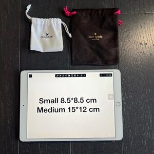 Set of 2 kate spade Swarovski dust bag storage